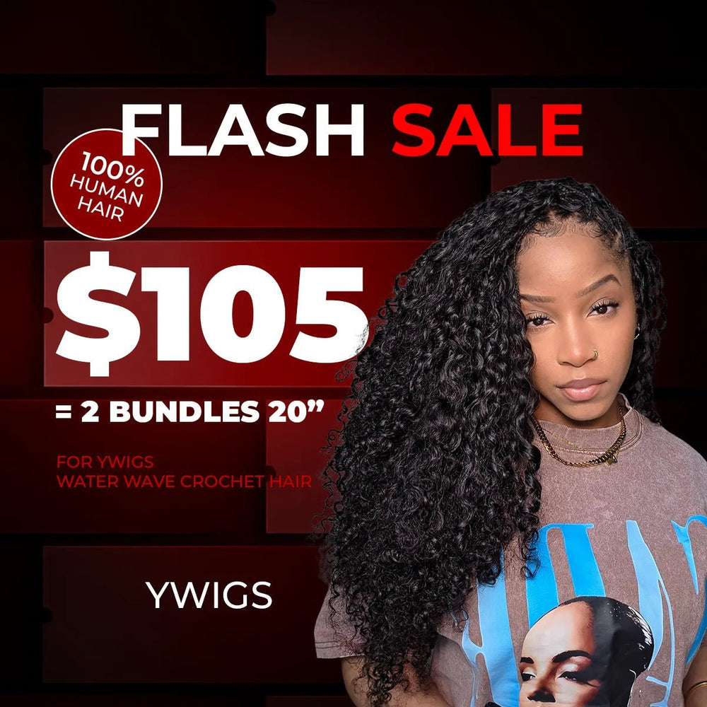 Flash Sale Human Crochet Hair Water Wave For Miracle Knots 20" - Ywigs