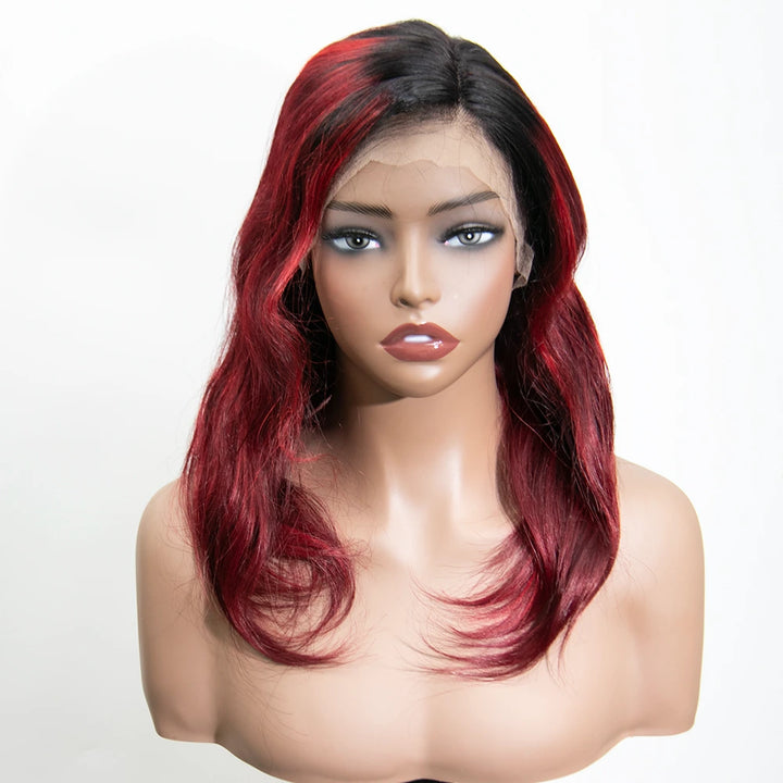 16 Inch 180% Density straight 1x4 Right T-Part Lace Front Wig for Sale