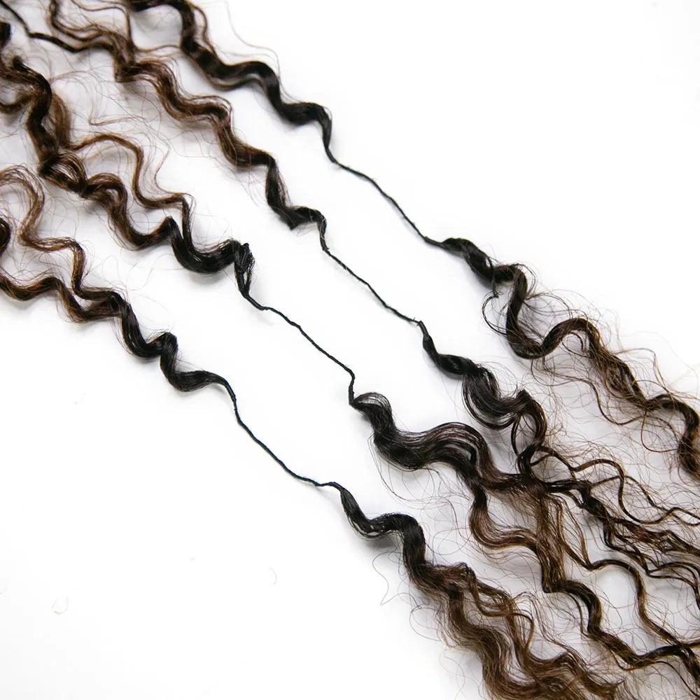 1B/4 Ombre Brown Human Crochet Hair Multi-Textured Kinky Curly