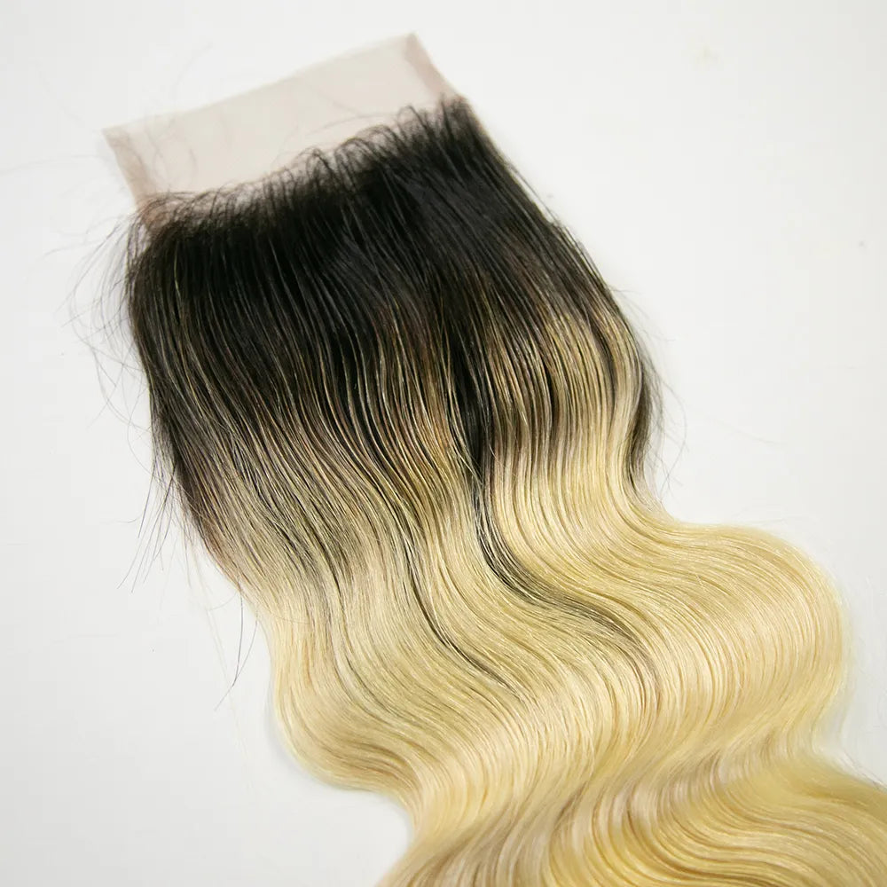 #1B/613 4x4 lace closure body wave