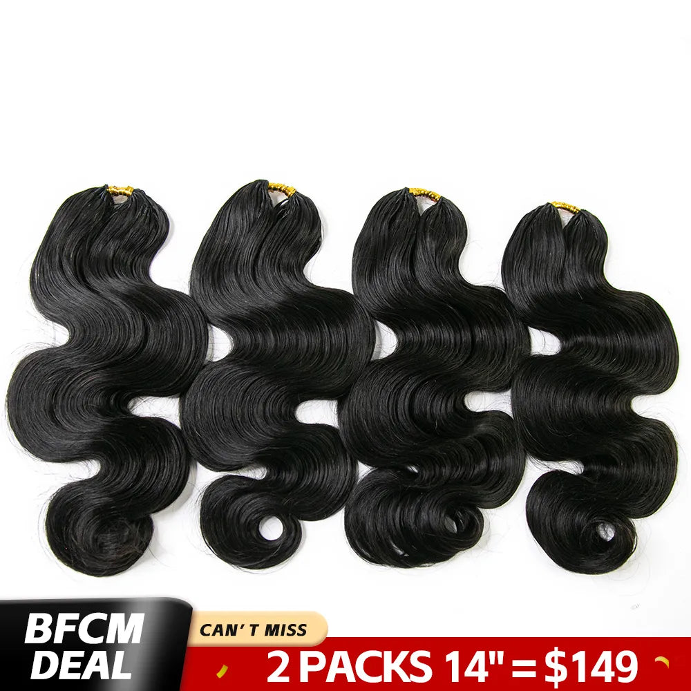 2 packs body wave human crochet hair sale