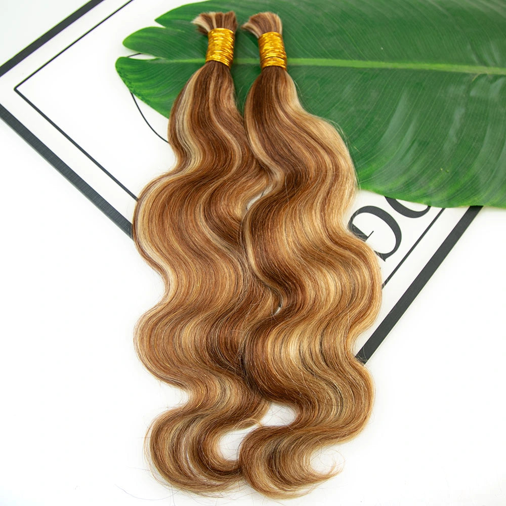 27 30 613 Mix Color Blend Body Wave Bulk Human Braiding Hair Ywigs 27-30-613-mix-color-blend-body-wave-bulk-human-braiding-hair-ywigs