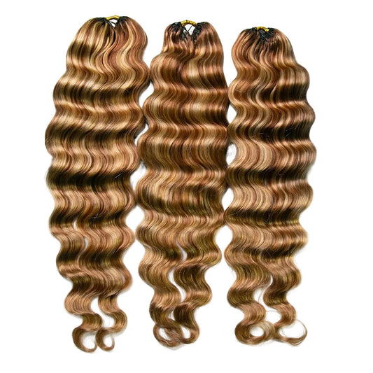 #27/30/613 Mix Color Blend Loose Deep Wave Human Crochet Hair for Miracle Knots