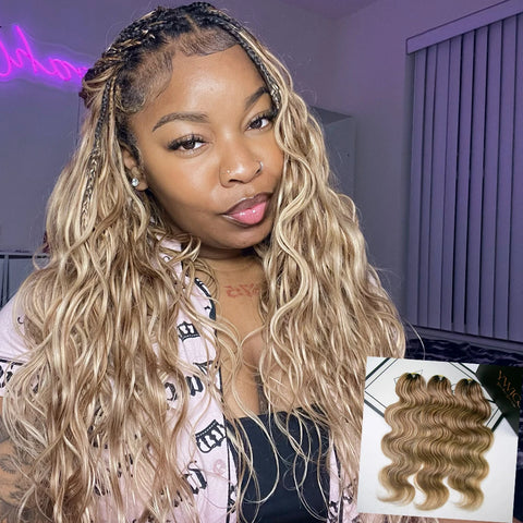 27/30/613 Mix Color Blend Body Wave Human Crochet Hair – Ywigs display picture 2