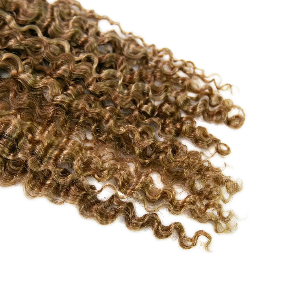 #27/30 Mix Color Blend Water Deep Wave Feather Crochet Hair
