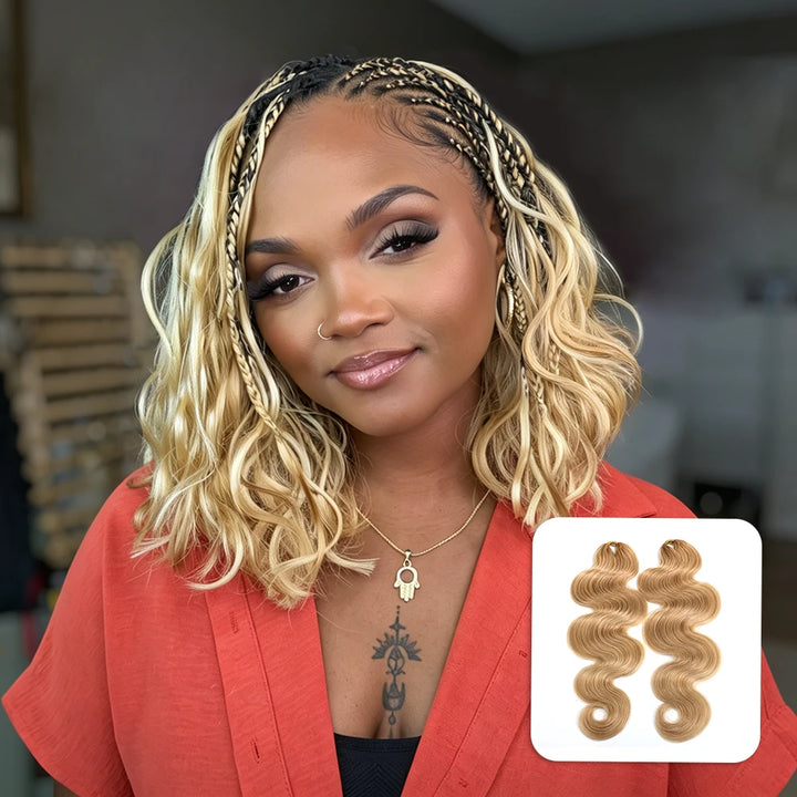 #27/613 body wave human crochet hair for miracle knots