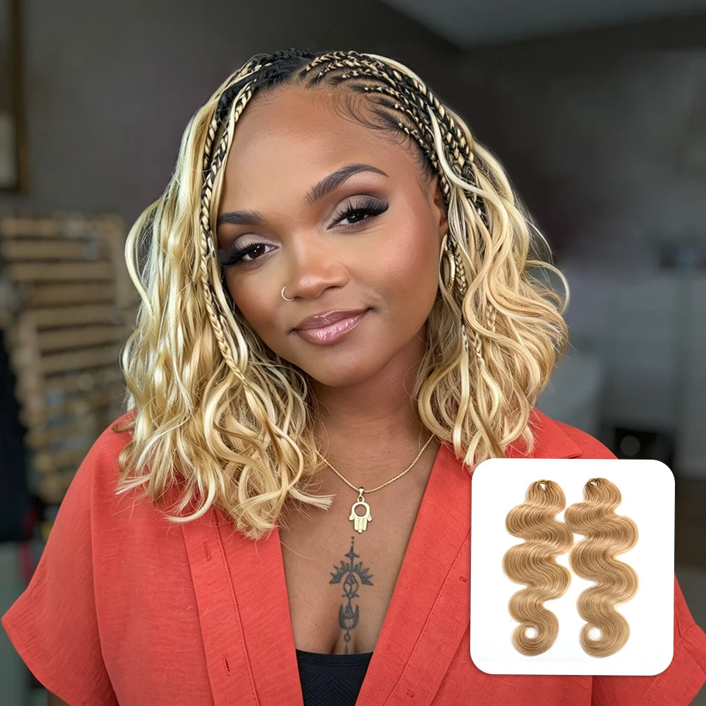 27/613 body wave human crochet hair for protective styles