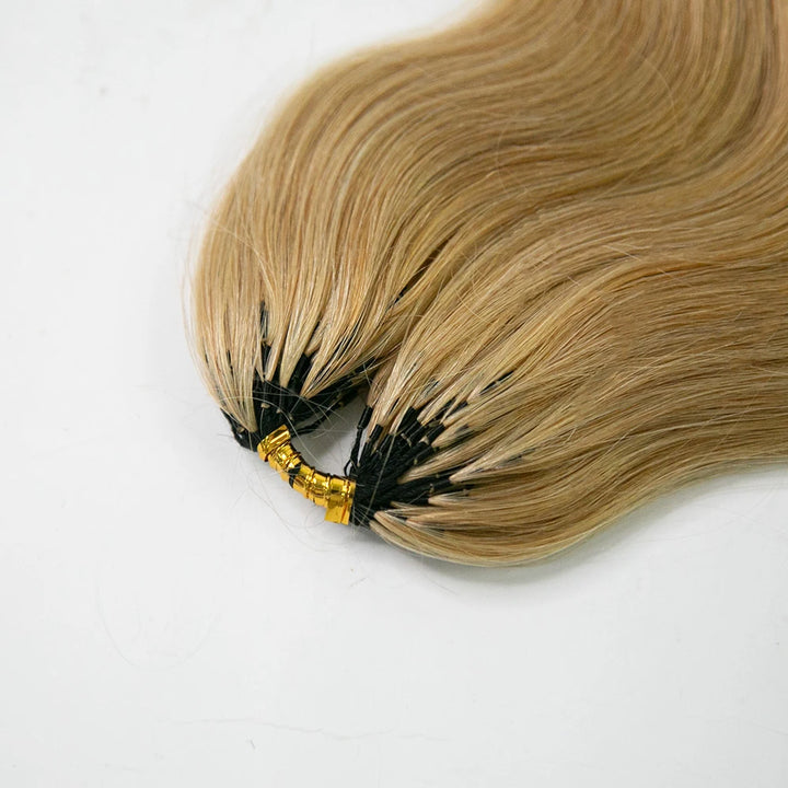 #27 Honey Blonde Body Wave Human Feather Crochet Hair