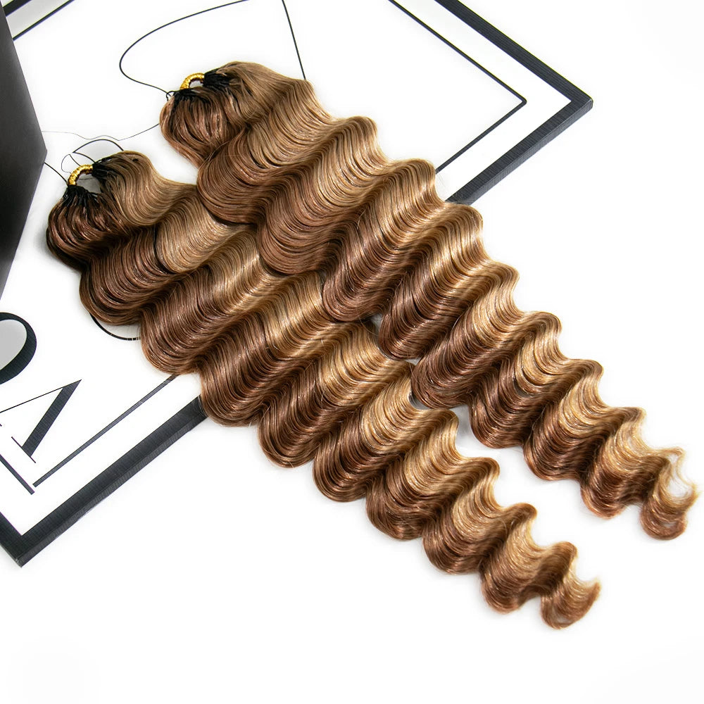 27/30 mix color loose deep wave feather crochet