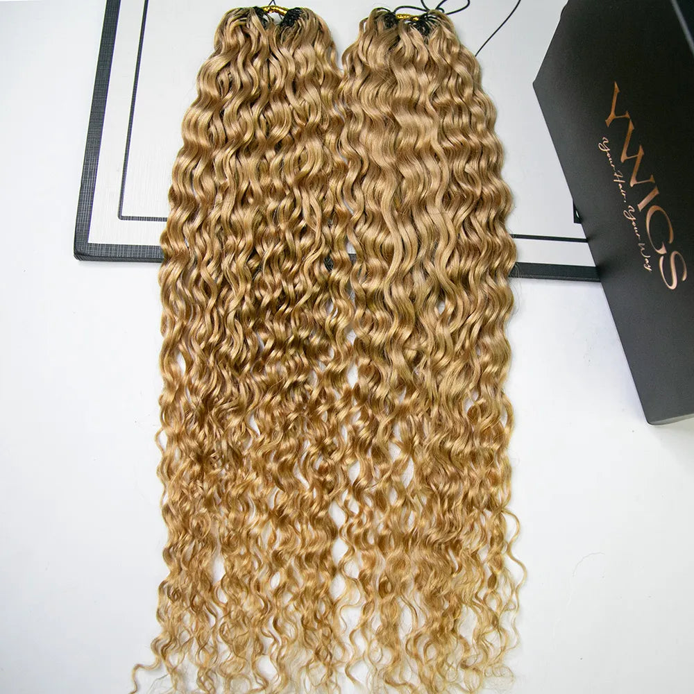 #27 HONEY BLONDE SPANISH CURL HUMAN CROCHET HAIR