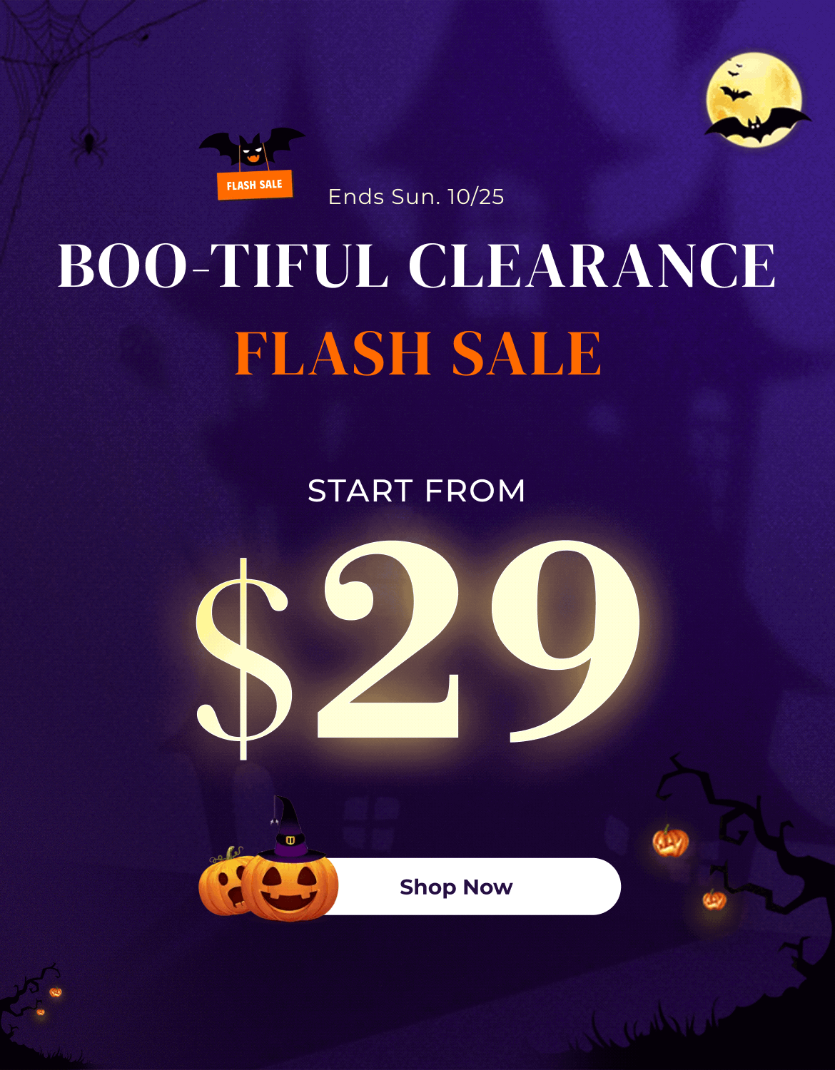 3 days halloween flash sale
