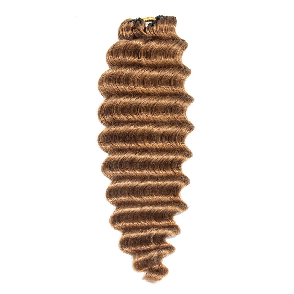 #30 deep wave human crochet hair
