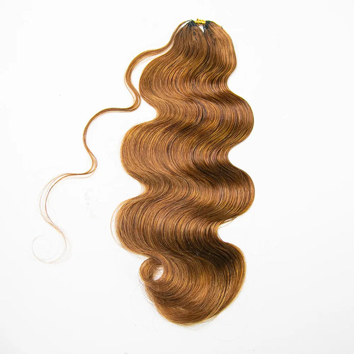 #30 light brown body wave crochet human hair