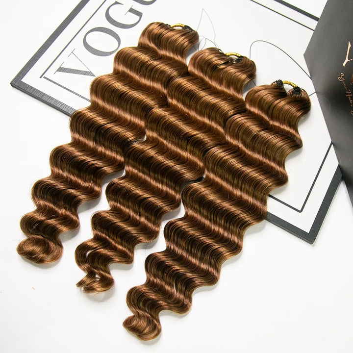 #30 LOOSE DEEP WAVE HUMAN CROCHET HAIR FOR MIRACLE KNOTS