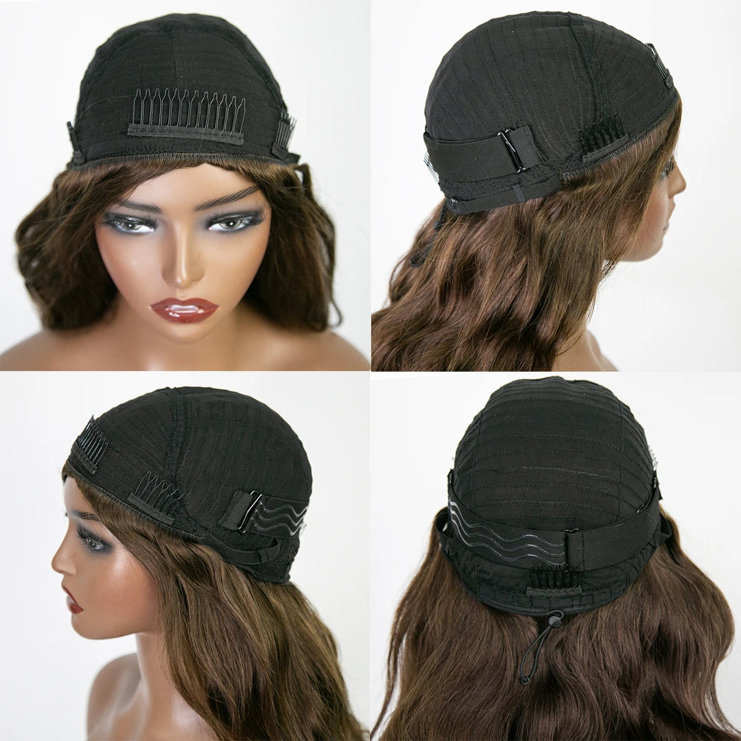 Half wig with soft waves #30