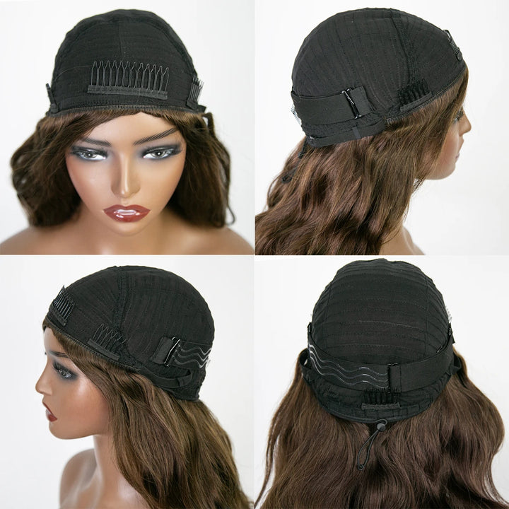 Half wig with soft waves #30