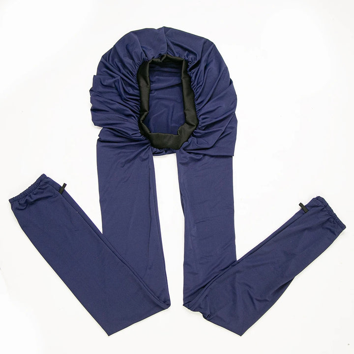 navy blue bonnet for protecting braids