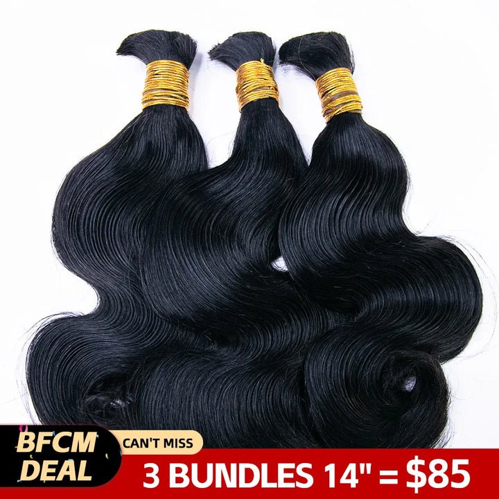 3 bundles body wave bulk hair for sale