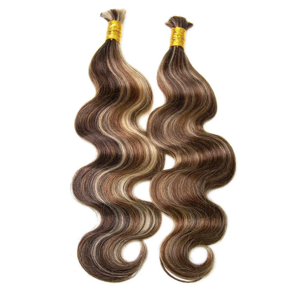Braiding Hair for Woman Body Wave Bulk Human Mix Color
