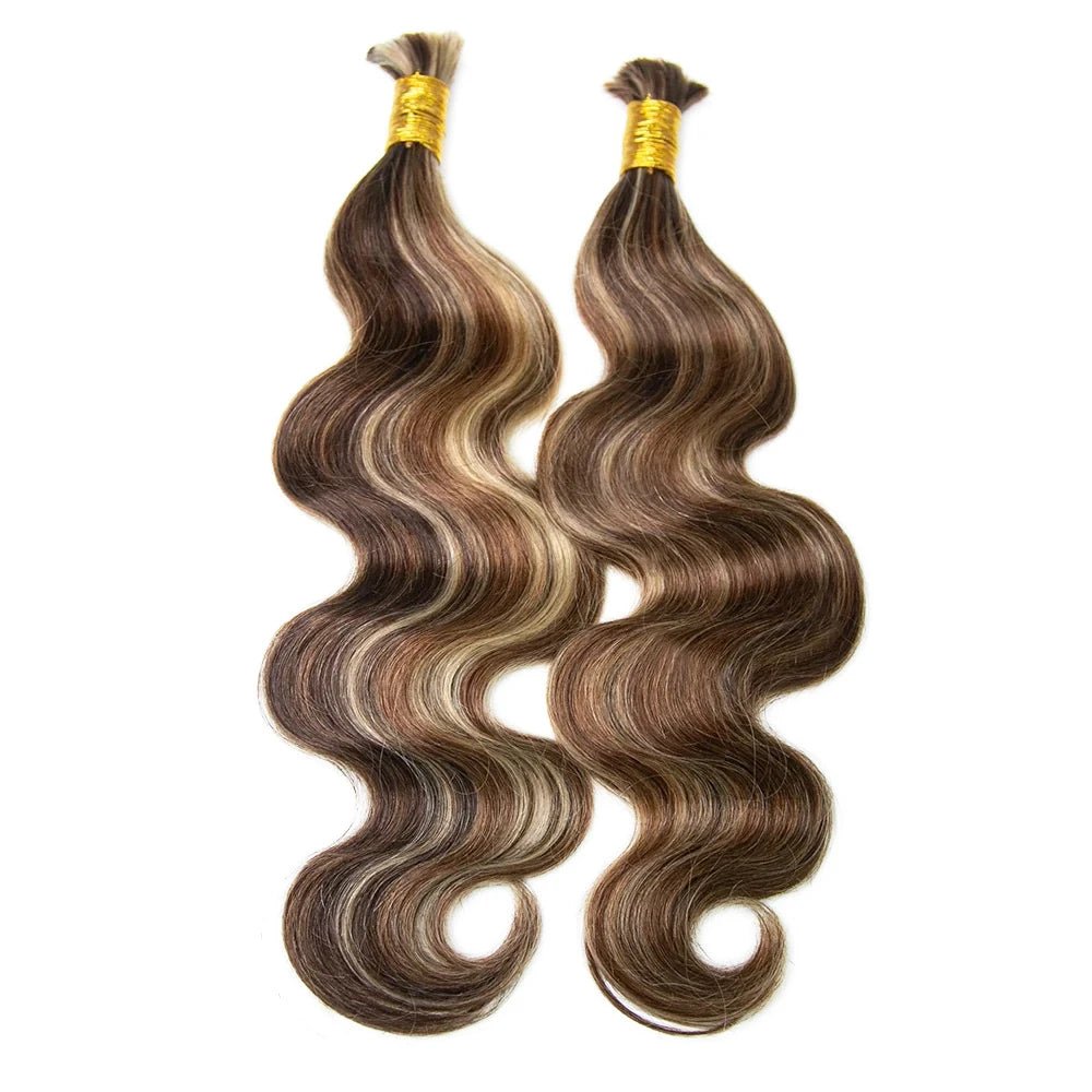 #4 #27 #30 Mix Blend Body Wave Bulk Human Braiding Hair