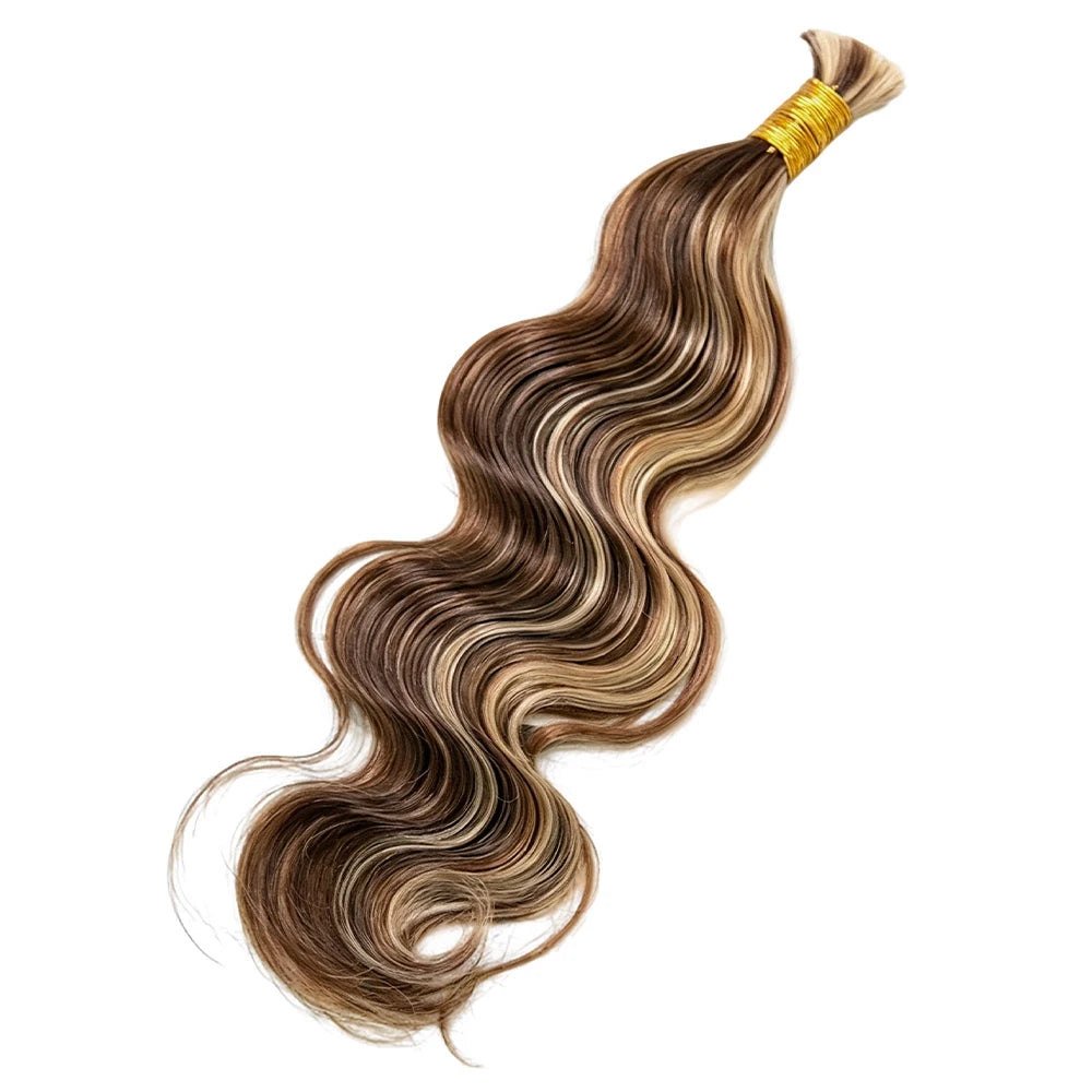 Braiding Hair for Woman Body Wave Bulk Human Mix Color