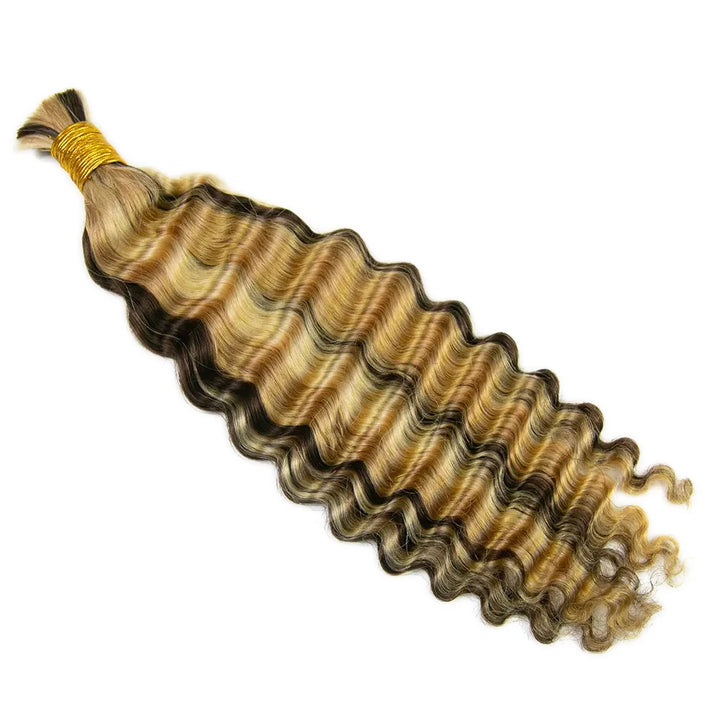 Mix Color Blend 4/27/613 Deep Wave Bulk Human Braiding Hair