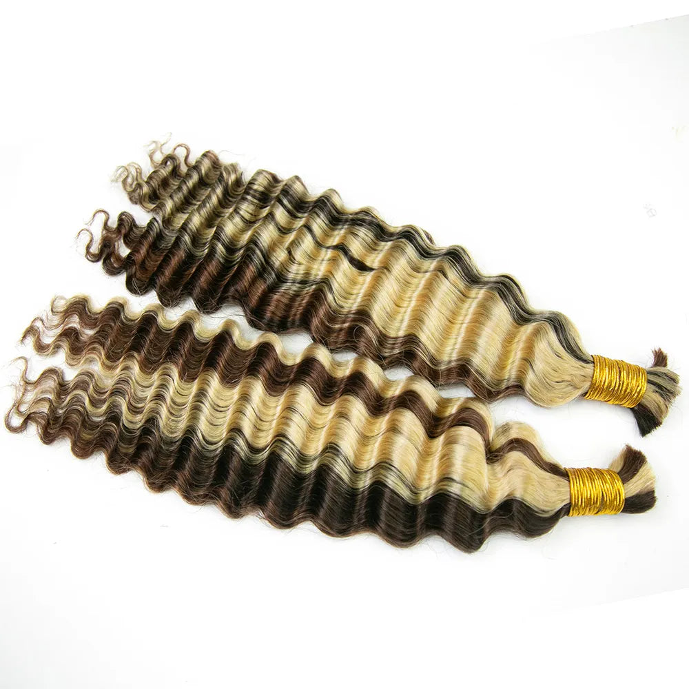 #4/#30/#613 deep wave bulk hair for braiding