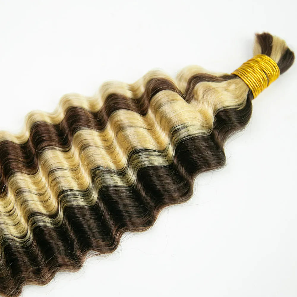 #4/#30/#613 deep wave bulk hair