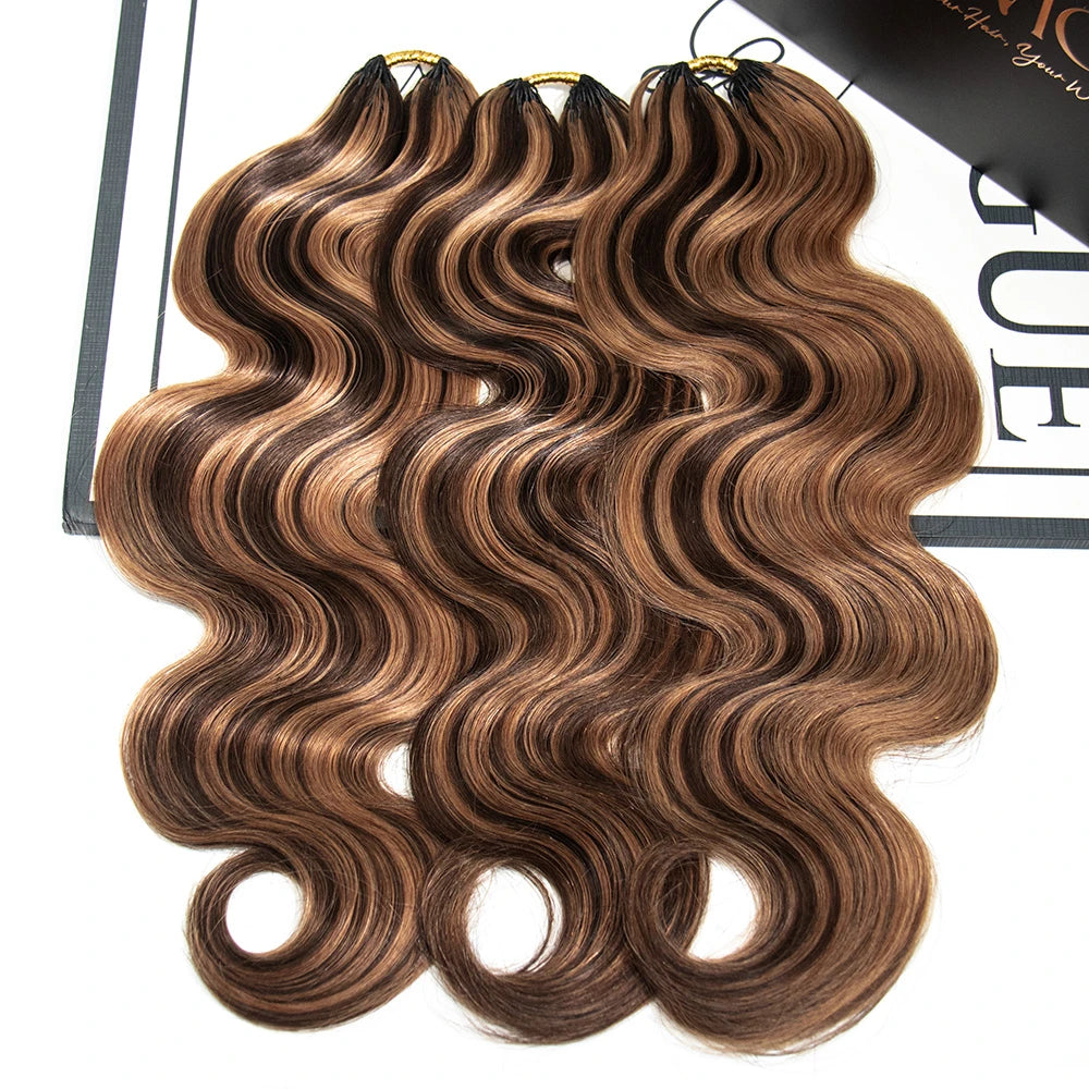 #4/30 body wave human crochet hair