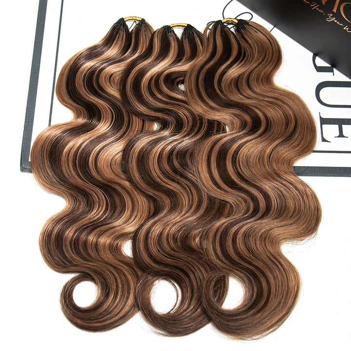 #4/30 body wave human crochet hair
