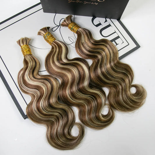#4/27/30/613 Body Wave Bulk Human Braiding Hair