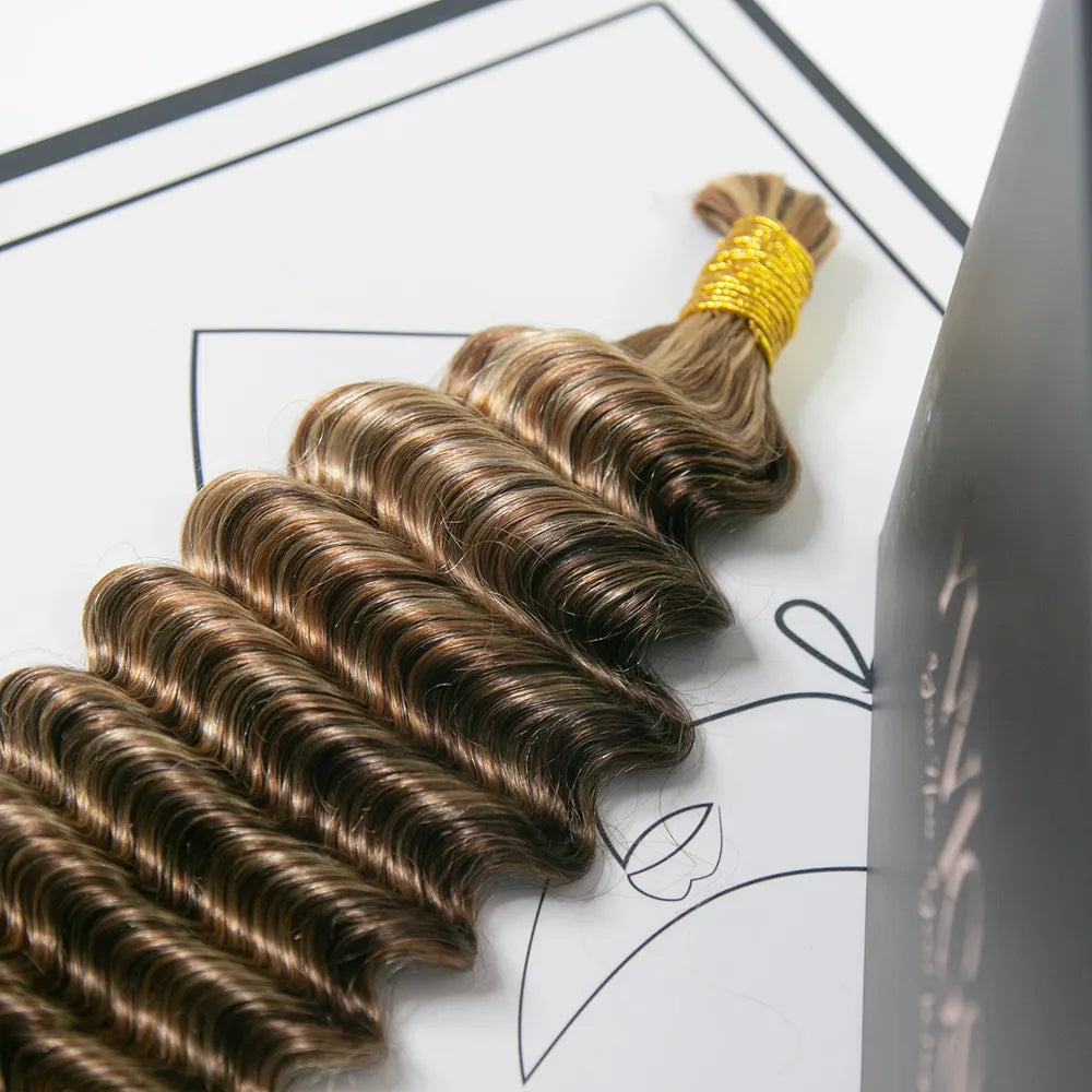 #4/27/30/613 Mix Color Blend Deep Wave Human Braiding Hair