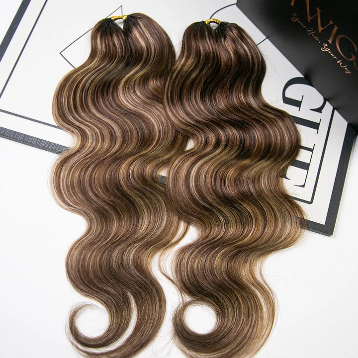 #4/27/30 Mix Color Blend Body Wave Human Crochet Hair