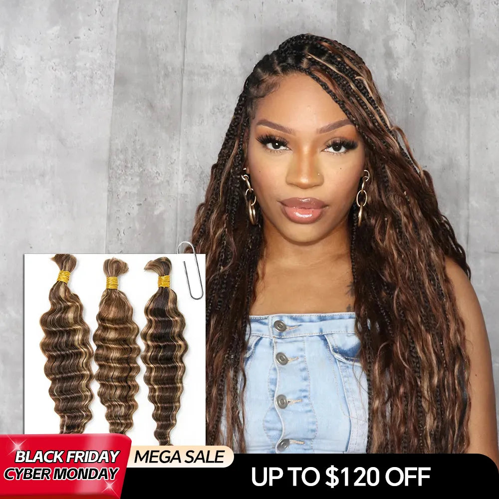 #4/27/30 loose deep wave bulk hair cyber monday sale