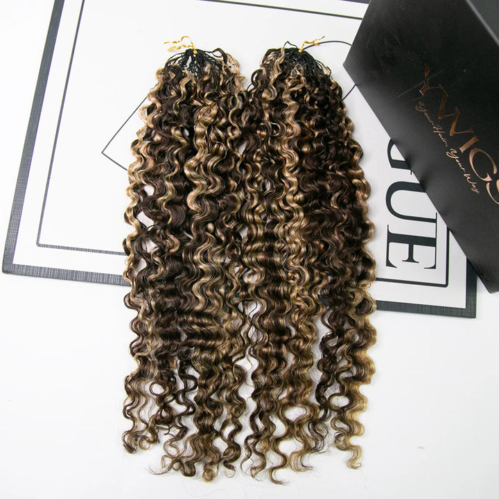 #4/27 mix blend color water deep wave crochet hair for girls