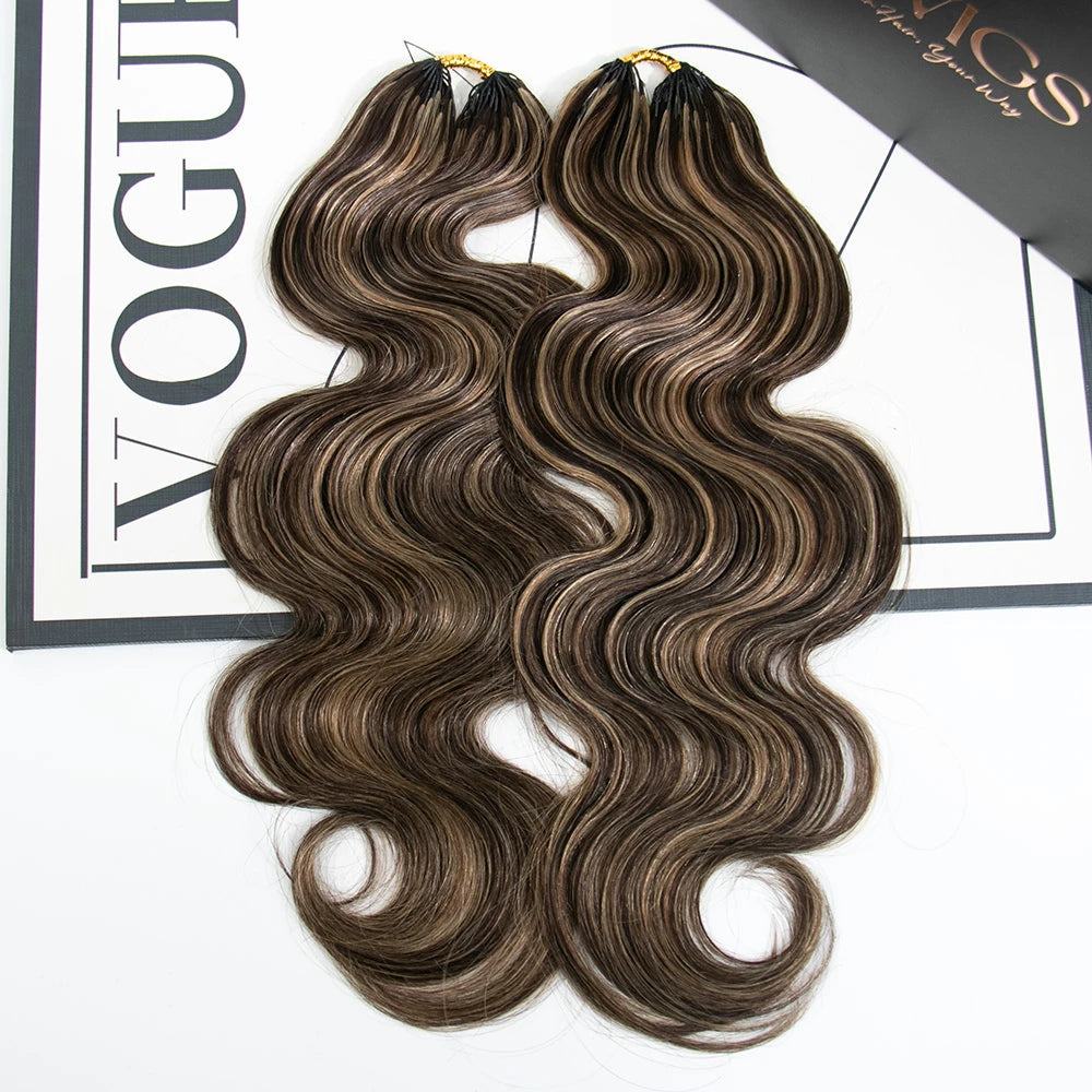 4/27 body wave human crochet hair