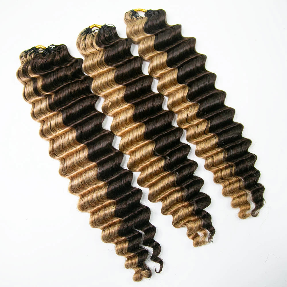 feather human crochet hair deep wave for vacation