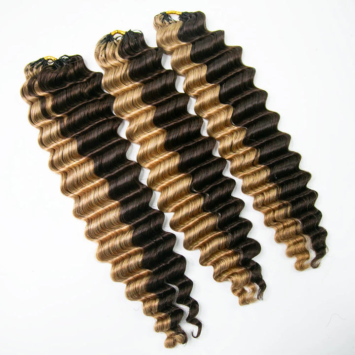 feather human crochet hair deep wave for vacation