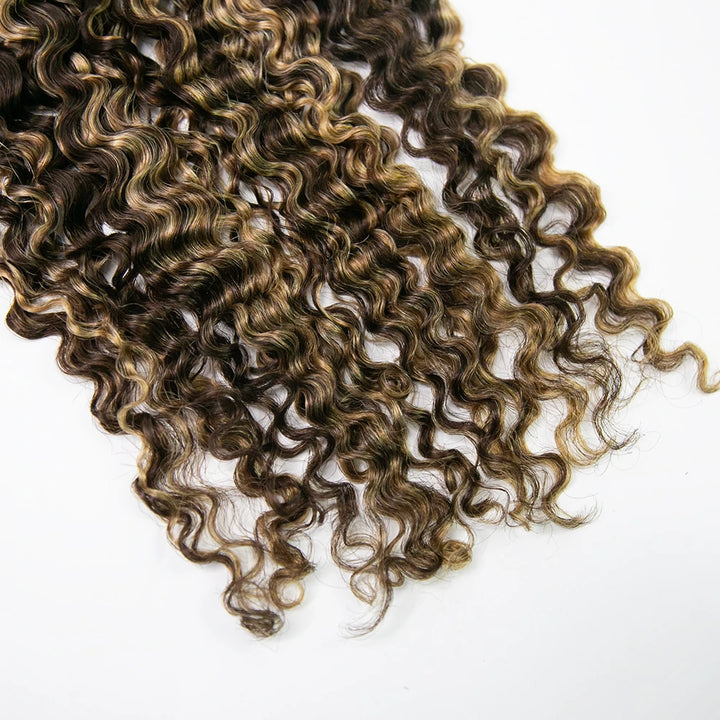 mixed color water deep wave feather crochet hair for summer