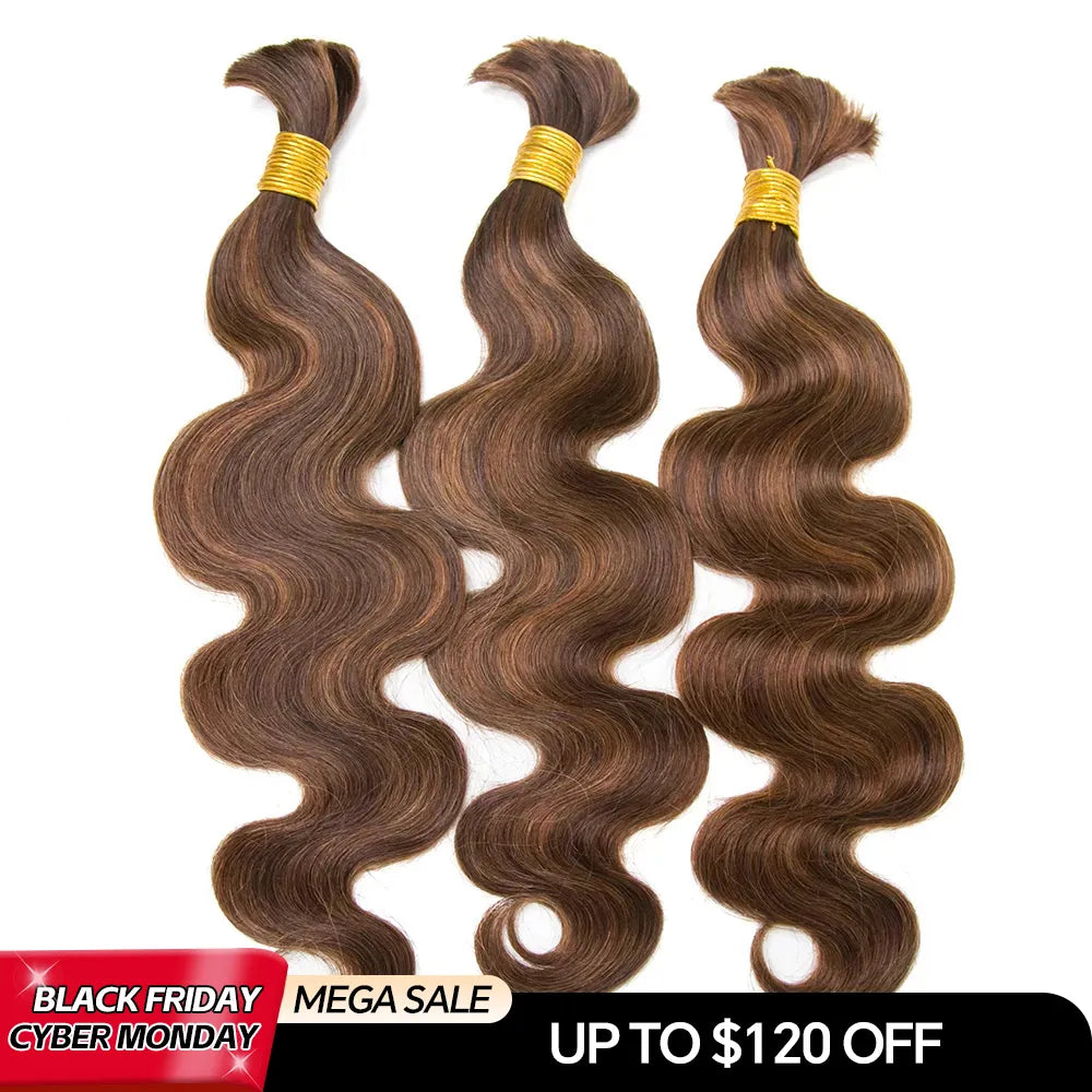 #4/30 body wave bulk hair cyber monday sale