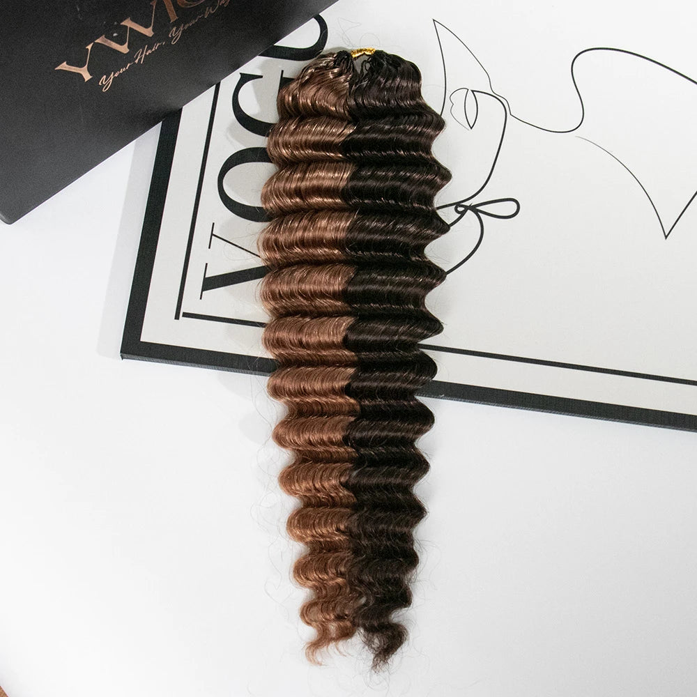 feather human crochet hair deep wave for vacation