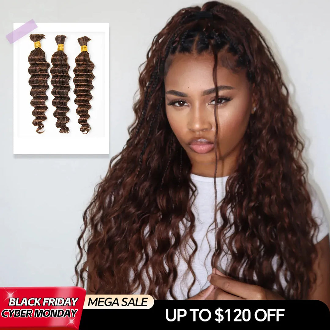 #4/30 loose deep wave bulk hair cyber monday sale