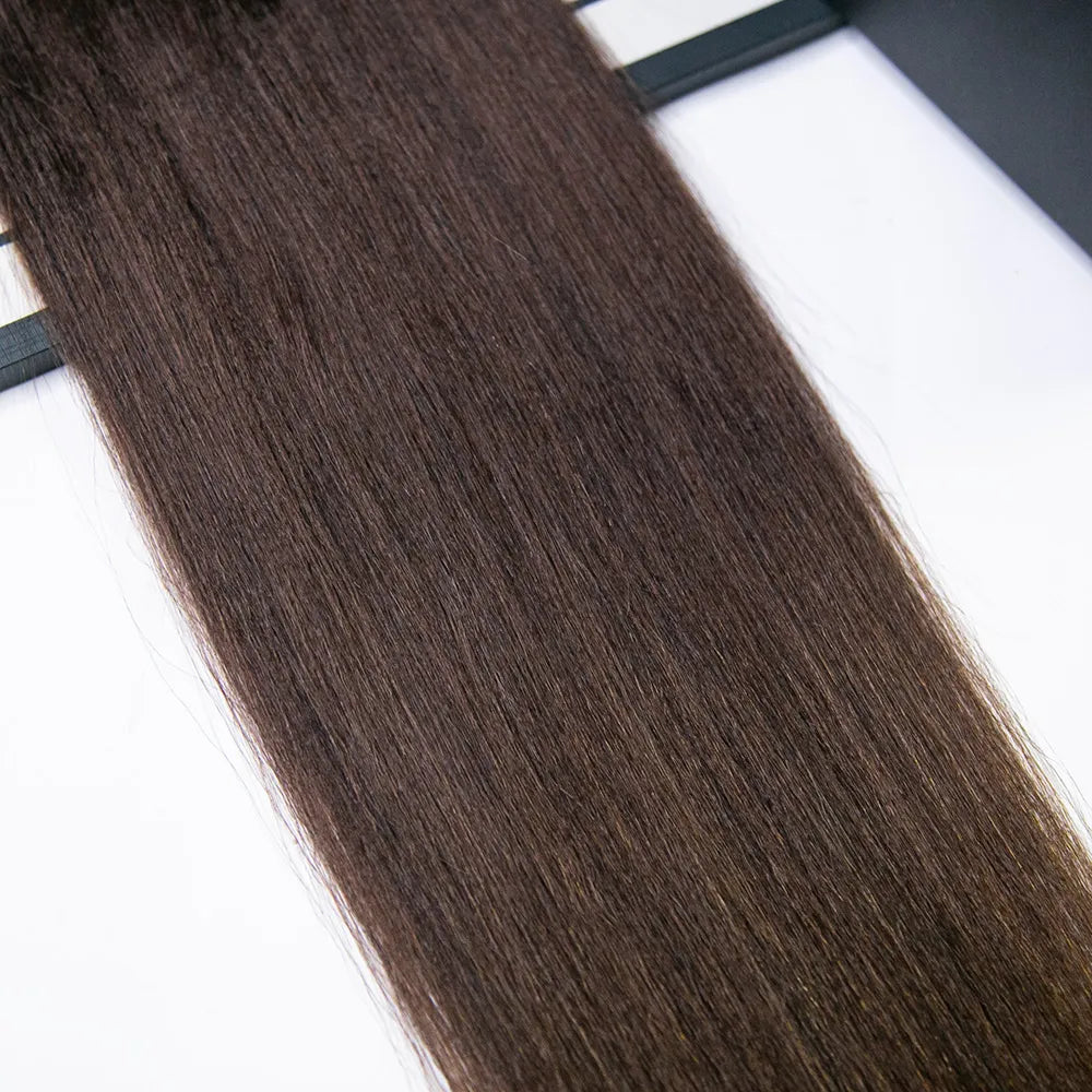 #4 MEDIUM BROWN LIGHT YAKI CROCHET HAIR