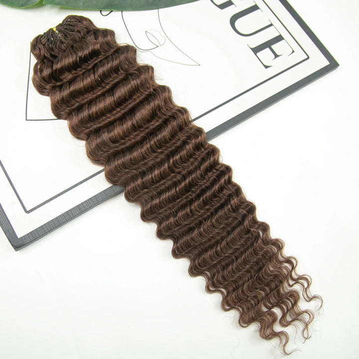 #4 Medium Brown Knotless human crochet hair for seamless blending