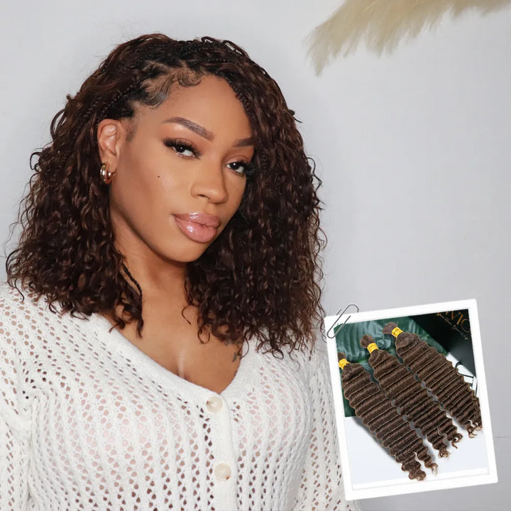 #4 deep wave bulk hair