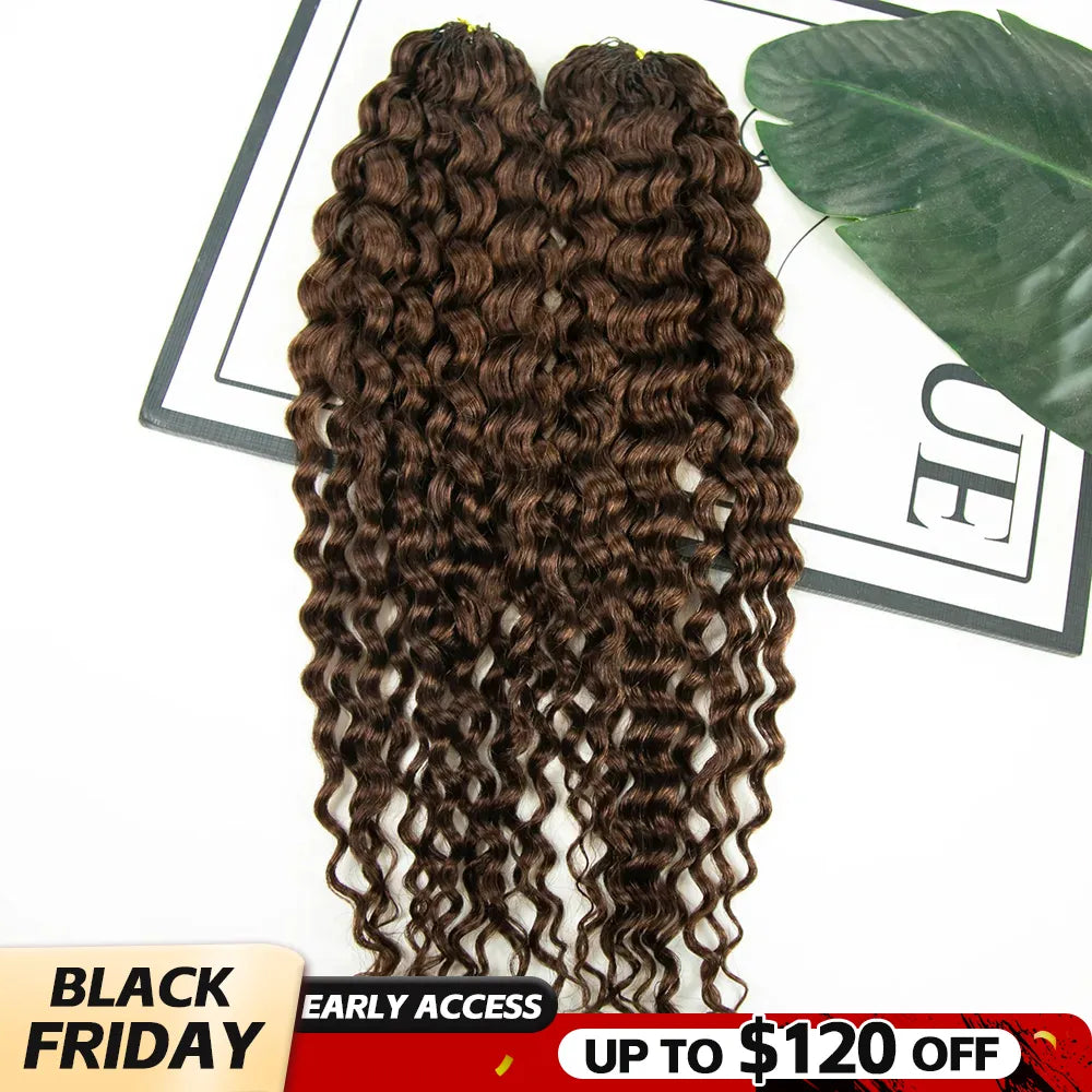 #4 water wave human crochet hair black friday sale