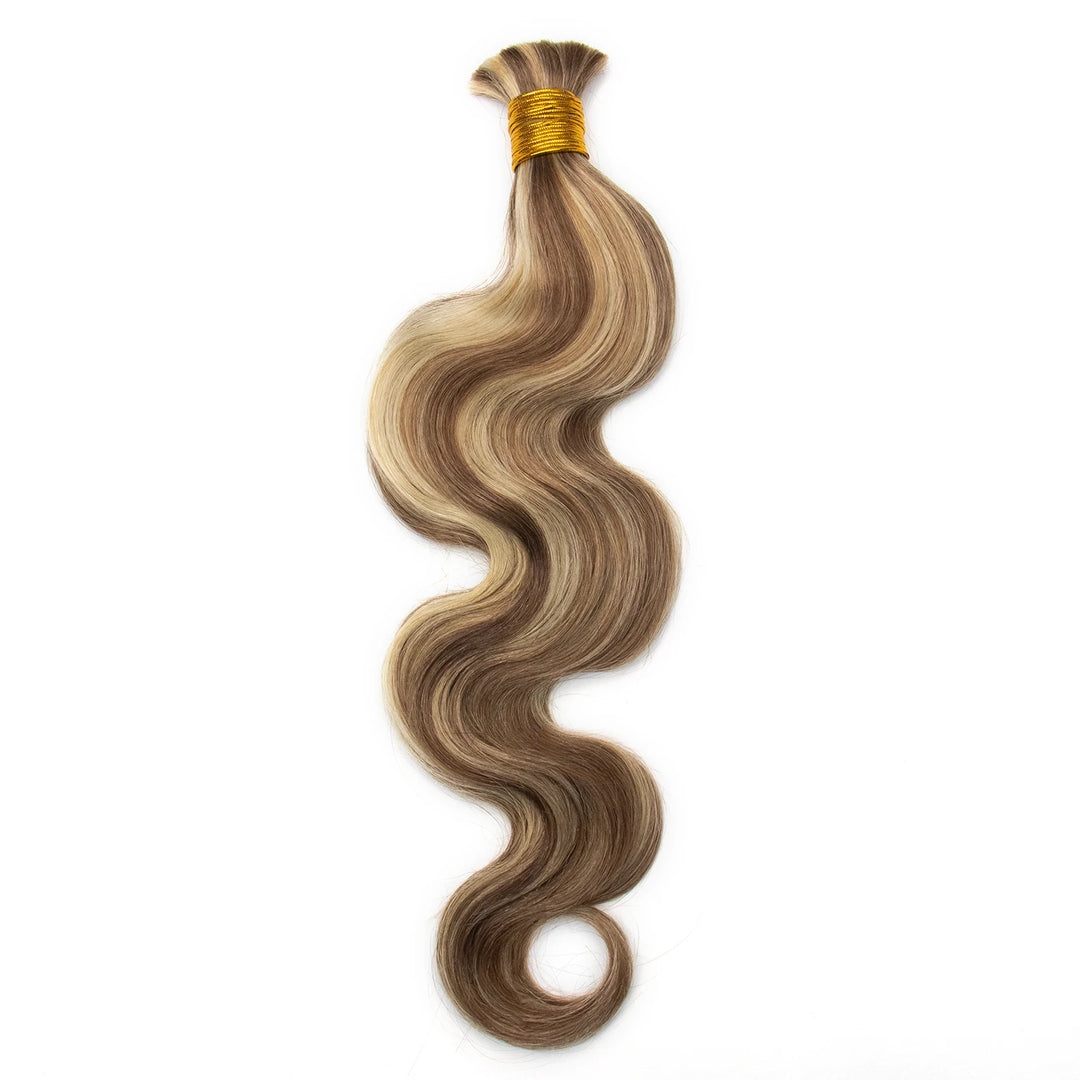 Ywigs #6/60 Mix Color Body Wave Bulk Human Braiding Hair front view