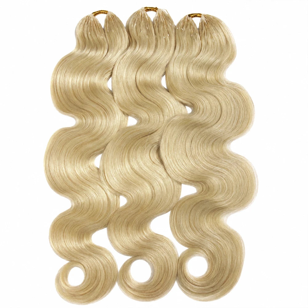 613 platinum blonde body wave human crochet hair