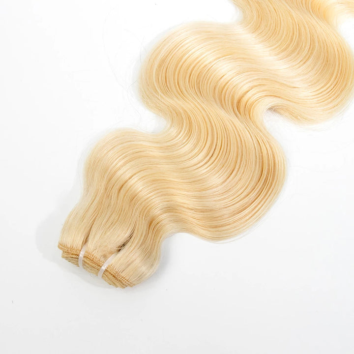 613 blonde body wave human hair weft bundles