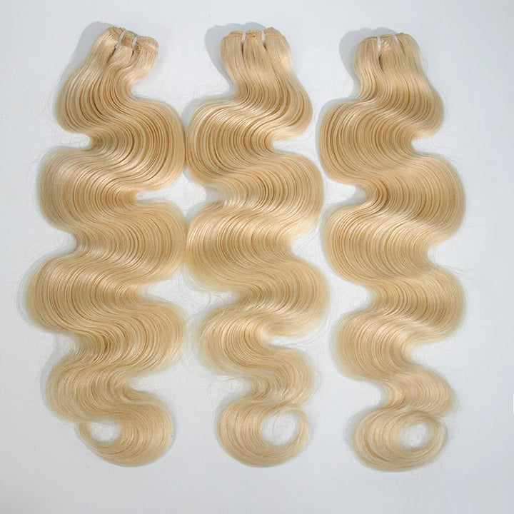 613 blonde body wave weft bundles